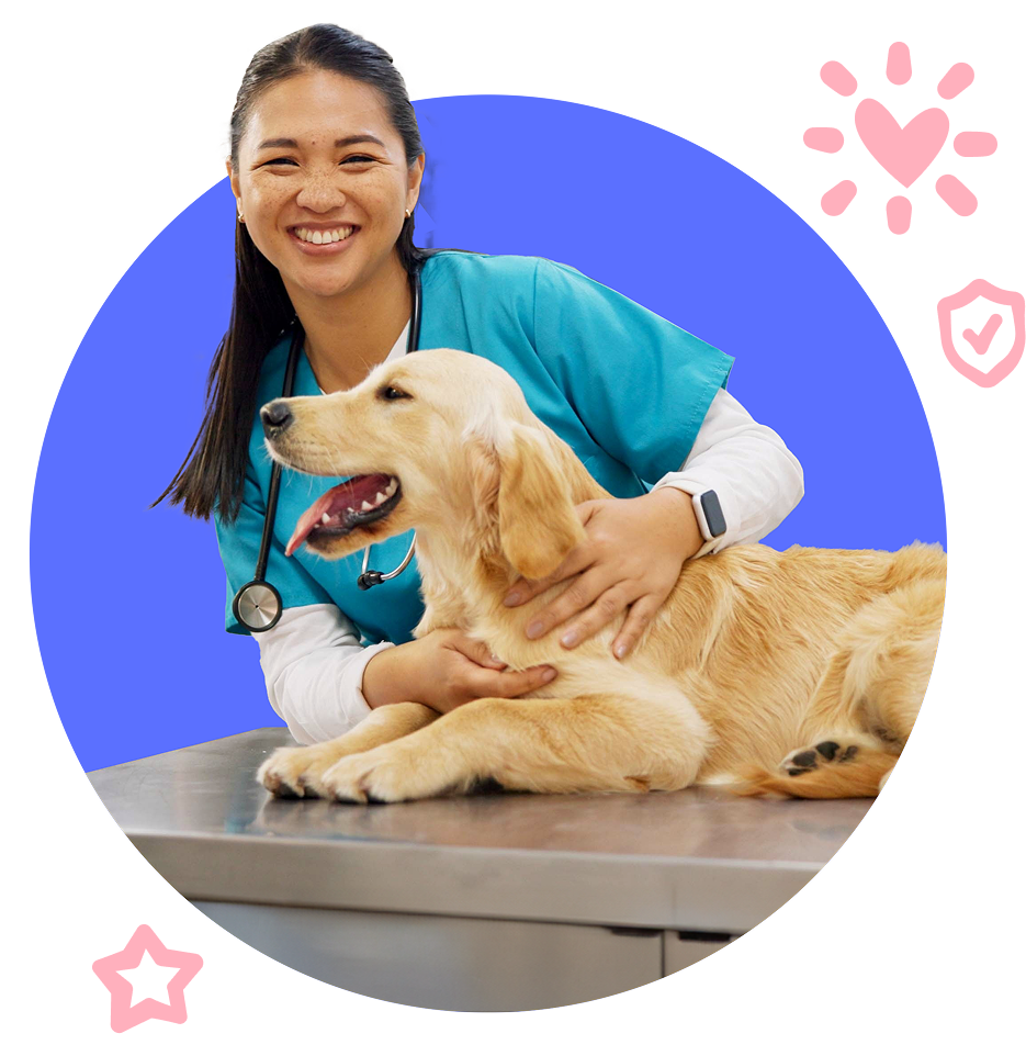 Happy woman with dog